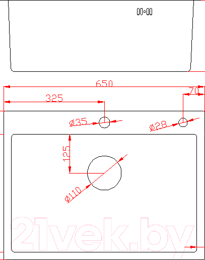 Изображение товара Мойка кухонная Avina HM6548 (нержавеющая сталь)