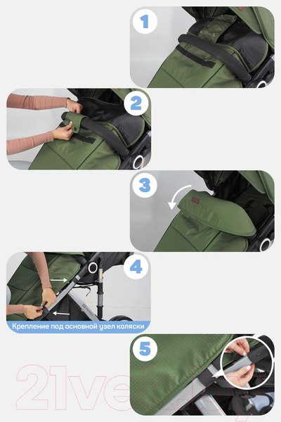 Изображение товара Детская прогулочная коляска Farfello Bino Angel Plus / BP (оливковый)