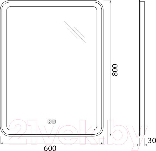 Изображение товара Зеркало BelBagno SPC-MAR-600-800-LED-TCH-WARM