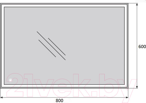 Изображение товара Зеркало BelBagno SPC-GRT-600-800-LED-TCH-WARM