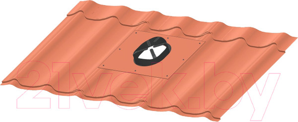 Изображение товара Проходка кровельная Krovent Base-VT General 125-150 RAL 3009 (красный)