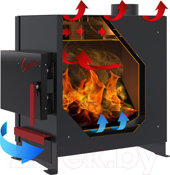 Изображение товара Печь отопительно-варочная Термокрафт Ognivo 2К (3мм, чугунная комфорка, 200 м3)