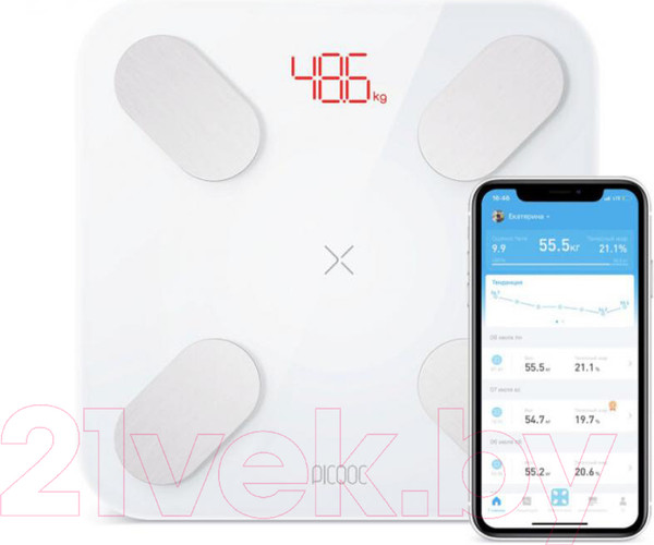 Изображение товара Напольные весы электронные Picooc Mini Pro V2 (белый)