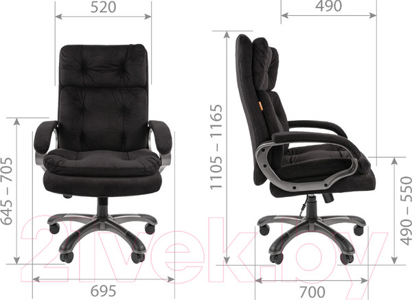 Изображение товара Кресло офисное Chairman 442 (экопремиум черный)