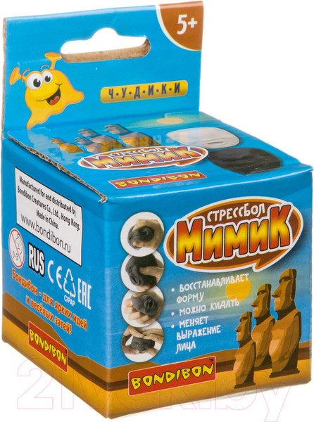 Изображение товара Сквиш Bondibon Чудики. Мимик / ВВ3516 (белый)