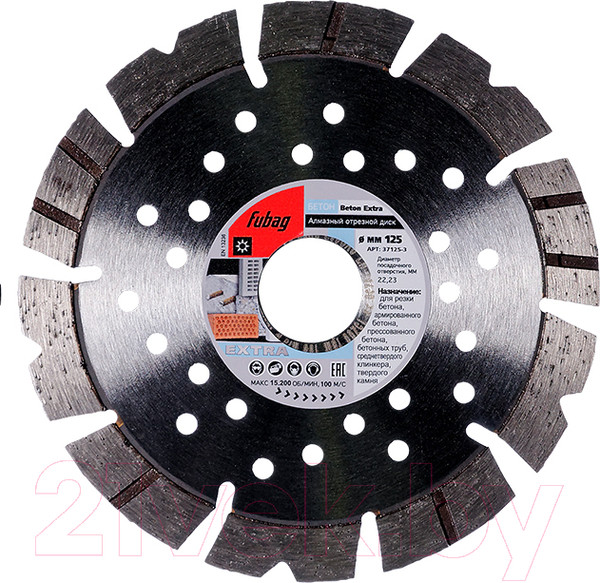 Изображение товара Отрезной диск алмазный Fubag 37125-3