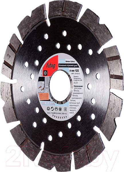 Изображение товара Отрезной диск алмазный Fubag 37125-3