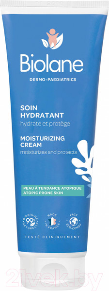 Изображение товара Крем детский Biolane Увлажняющий уход для лица тела с первых дней жизни (250мл)