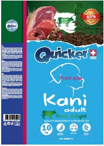 Изображение товара Сухой корм для собак Quicker Kani Adult Beef (10кг)