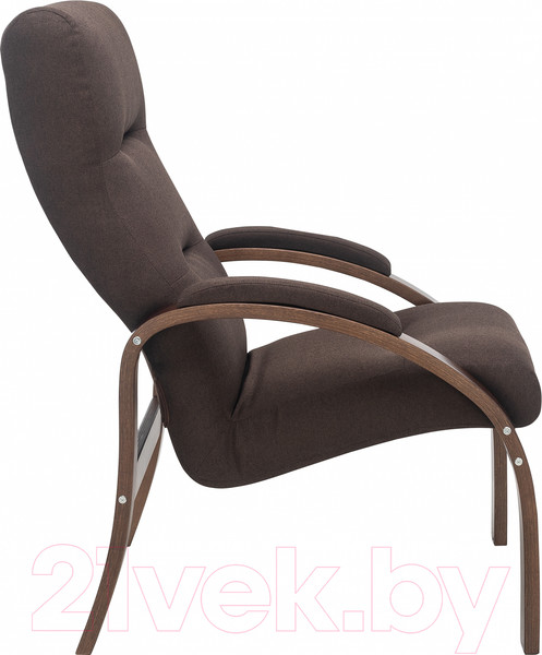 Изображение товара Кресло мягкое Импэкс Leset Лион (орех текстура/малмо 28/коричневый)