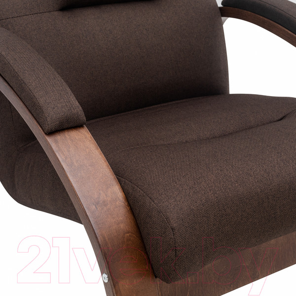 Изображение товара Кресло мягкое Импэкс Leset Лион (орех текстура/малмо 28/коричневый)