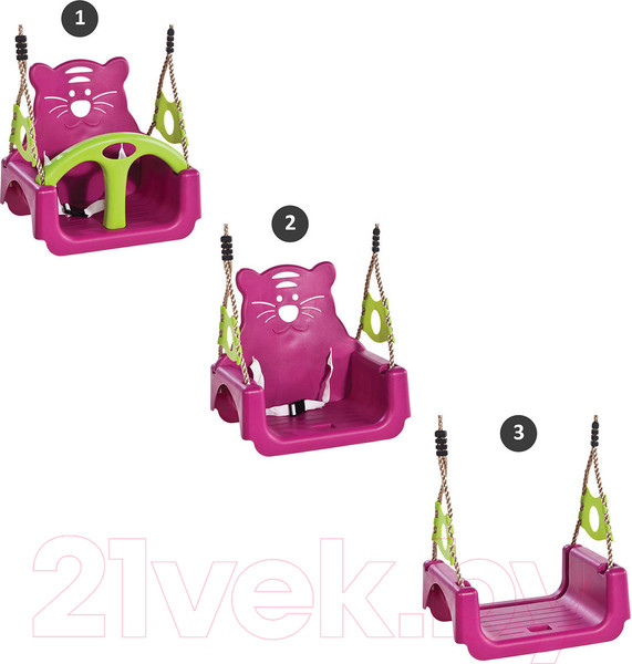 Изображение товара Качели KBT Trix 3 в 1 / 132.001.007.001 (оранжевый/лайм)