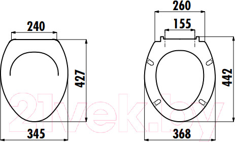 Изображение товара Сиденье для унитаза Creavit Sedef KC0703.01.0000E