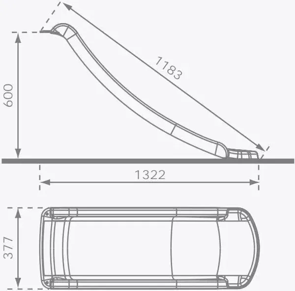 Изображение товара Скат для горки KBT Toba HDPE / 417.006.002.001 (зеленый)
