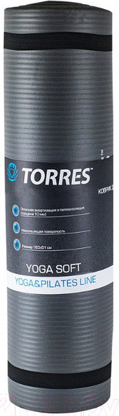 Изображение товара Коврик для йоги и фитнеса Torres Soft / YL10110 (серый)