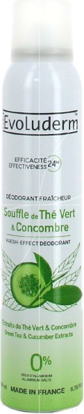 Изображение товара Дезодорант-спрей Evoluderm Green Tea & Cucumber Extract (200мл)