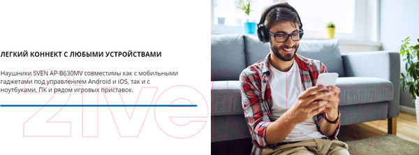 Изображение товара Беспроводные наушники Sven AP-B630MV