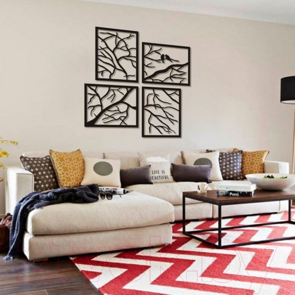 Изображение товара Декор настенный Arthata Птицы на ветках 150x150-B / 018-4