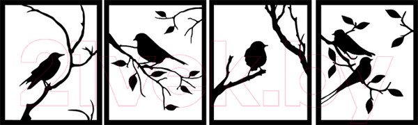 Изображение товара Декор настенный Arthata Птицы 215x50-B / 019-4
