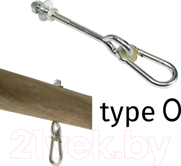 Изображение товара Подвес для детских качелей KBT сквозной тип O М10 100мм / 811.002.010.001