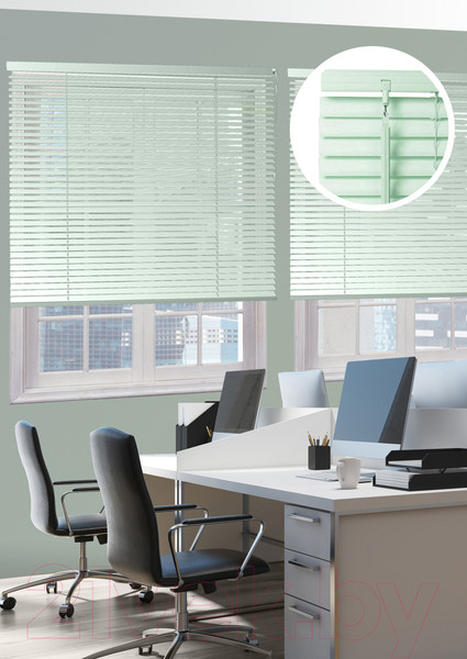 Изображение товара Жалюзи горизонтальные Эскар 110x160 / 6014110160 (салатовый)