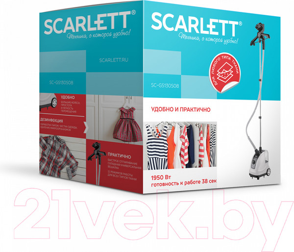 Изображение товара Отпариватель Scarlett SC-GS130S08 (белый/черный)