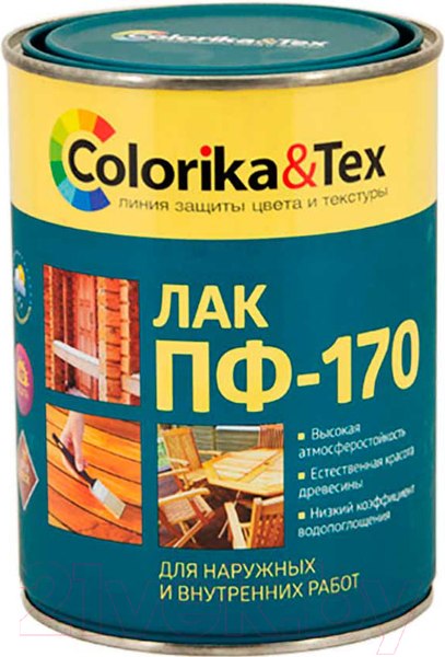 Изображение товара Лак Colorika & Tex ПФ-170 глянцевый (800мл)