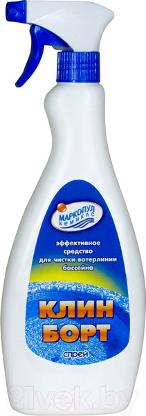 Изображение товара Средство для бассейна дезинфицирующее Маркопул Кемиклс Клин Борт спрей в флаконе (0.75кг)