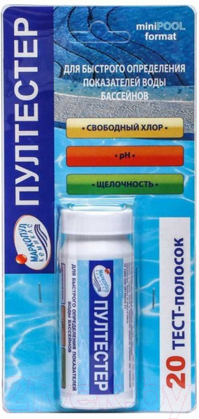 Изображение товара Тестер для воды в бассейне Маркопул Кемиклс Пултестер (1шт)