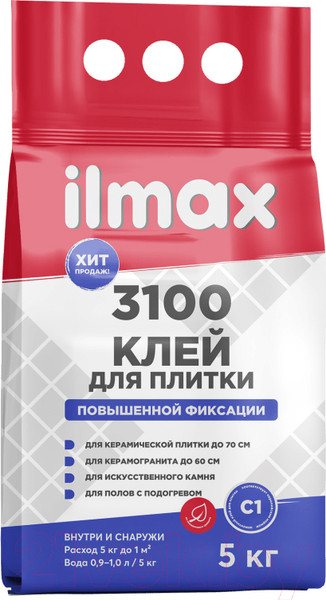 Изображение товара Клей для плитки ilmax 3100 (5кг)