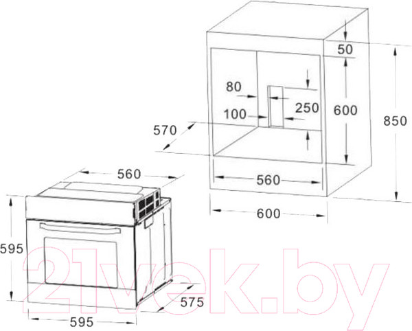Изображение товара Электрический духовой шкаф Akpo PEA 7008 MED01 IX
