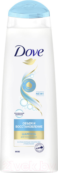 Изображение товара Шампунь для волос Dove Hair Therapy объем и восстановление  (250мл)