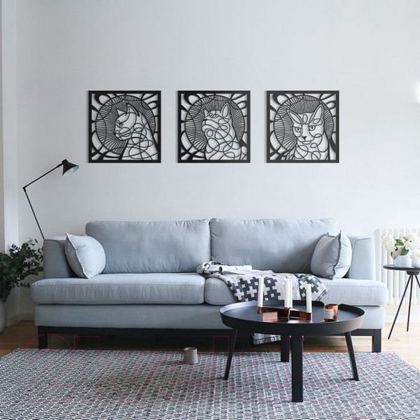 Изображение товара Декор настенный Arthata Кружевные коты 85x25-B / 023-3