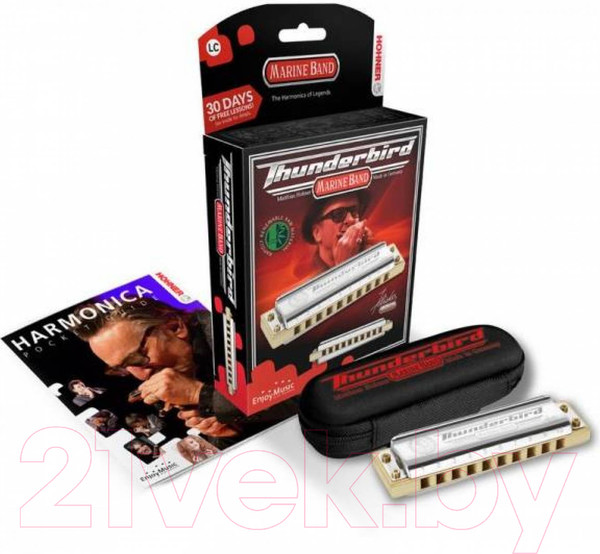 Изображение товара Губная гармошка Hohner Marine Band Thunderbird Low E / M201115X