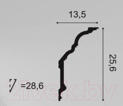Изображение товара Плинтус потолочный Orac Decor C340