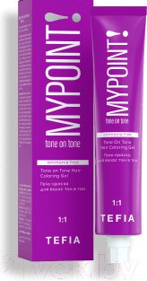 Изображение товара Гель-краска для волос Tefia Mypoint Tone On Tone 5/4 (60мл, светлый брюнет медный)
