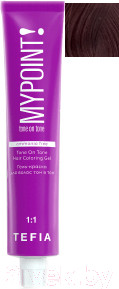 Изображение товара Гель-краска для волос Tefia Mypoint Tone On Tone 7/61 (60мл, блондин махагоново-пепельный)