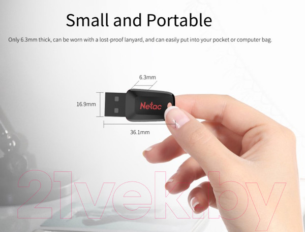 Изображение товара USB flash накопитель Netac USB Drive U197 USB2.0 8GB (NT03U197N-008G-20BK)