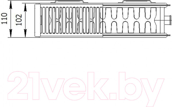 Изображение товара Радиатор стальной Лемакс Valve Compact Universal тип 22 500х1500