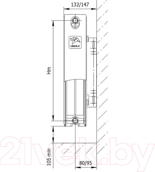 Изображение товара Радиатор стальной Лемакс Valve Compact Universal тип 22 500х1500