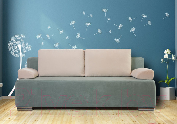 Изображение товара Диван KRONES Атлант 1 (микровелюр зеленый/бежевый)