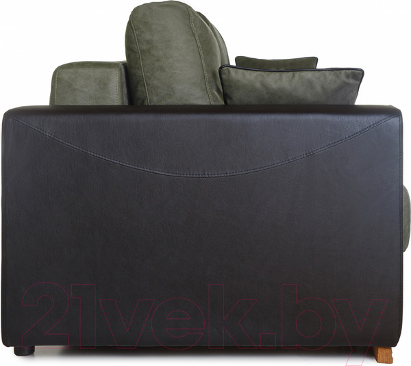 Изображение товара Диван KRONES Цезарь (искуственная замша/экокожа, хаки/черный)