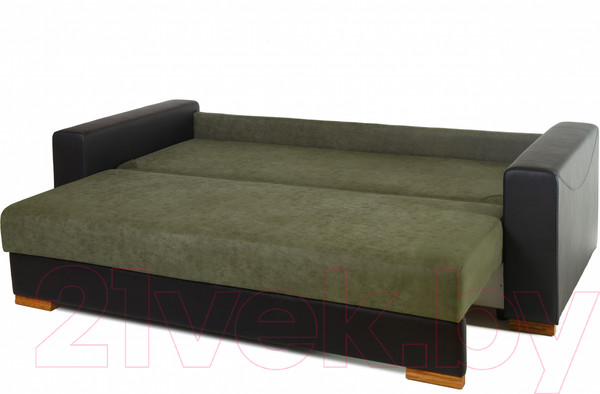 Изображение товара Диван KRONES Цезарь (искуственная замша/экокожа, хаки/черный)