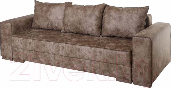 Изображение товара Диван KRONES Цезарь 4 (искуственная замша светло-коричневый/коричневый)