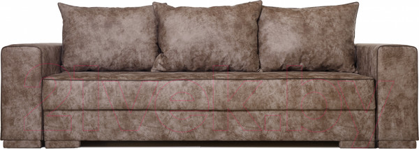 Изображение товара Диван KRONES Цезарь 4 (искуственная замша светло-коричневый/коричневый)