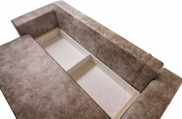 Изображение товара Диван KRONES Цезарь 4 (искуственная замша светло-коричневый/коричневый)