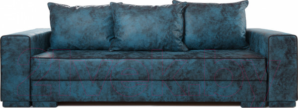 Изображение товара Диван KRONES Цезарь 4 (искуственная замша лазурно-серый/черный)