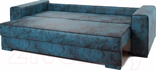 Изображение товара Диван KRONES Цезарь 4 (искуственная замша лазурно-серый/черный)