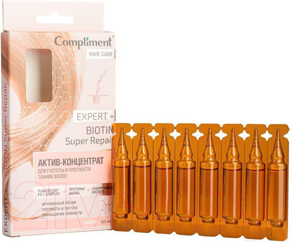 Изображение товара Ампулы для волос Compliment Expert+ Актив-Концентрат для густоты и плотности тонких волос (8x5мл)