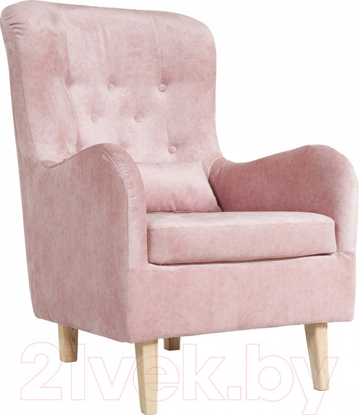 Изображение товара Кресло мягкое KRONES Калипсо (велюр розовый)